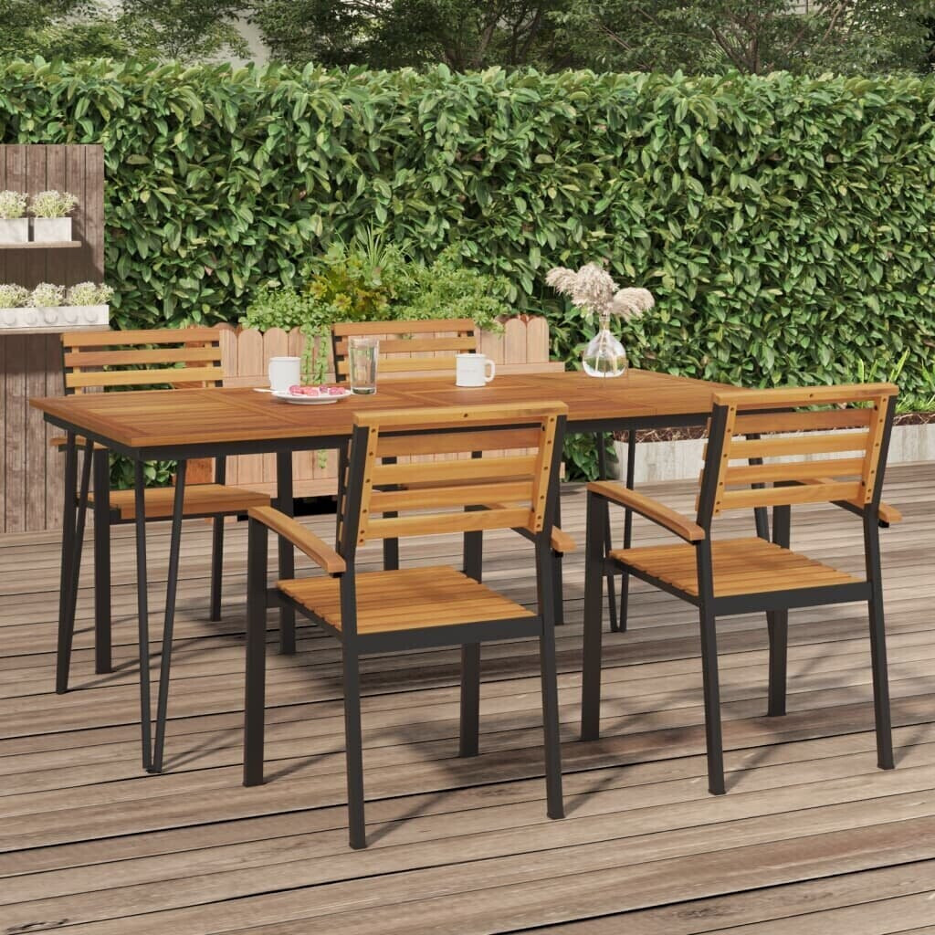 vidaXL Garden Table Hairpin Legs 180x90x75 cm Acacia