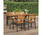 vidaXL Garden Table with Hairpin Legs 160x80x75 cm Acacia