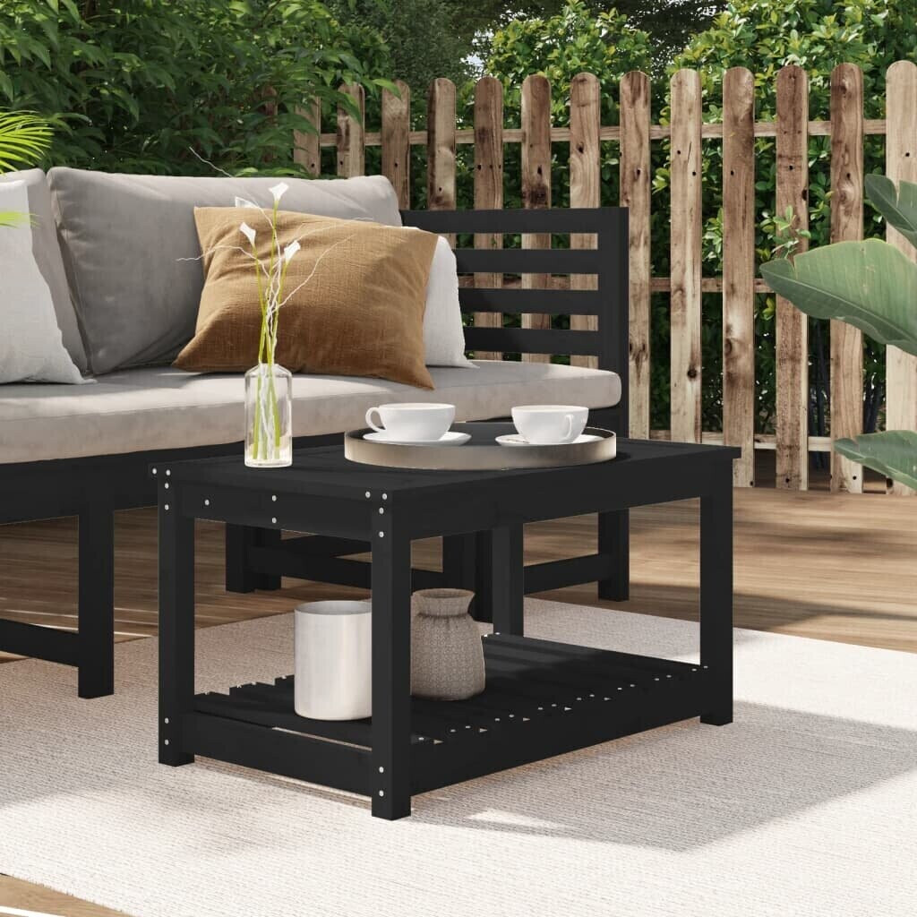 Photos - Garden Furniture VidaXL Garden Table Black 82,5x50,5x45 cm Pine 