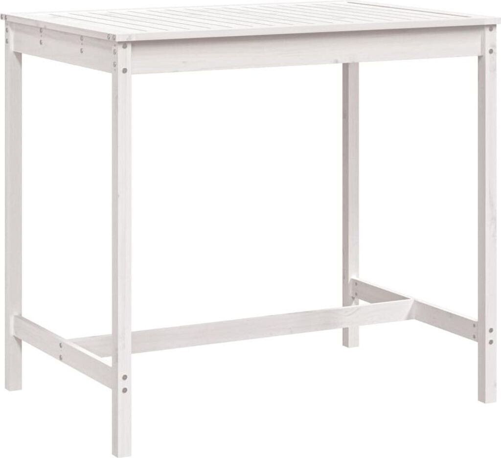 vidaXL Garden Table White 121x82,5x110 cm Pine