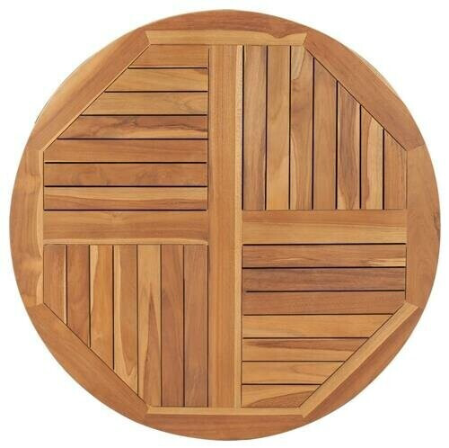 vidaXL Table Top Teak round 2,5 cm 90 cm