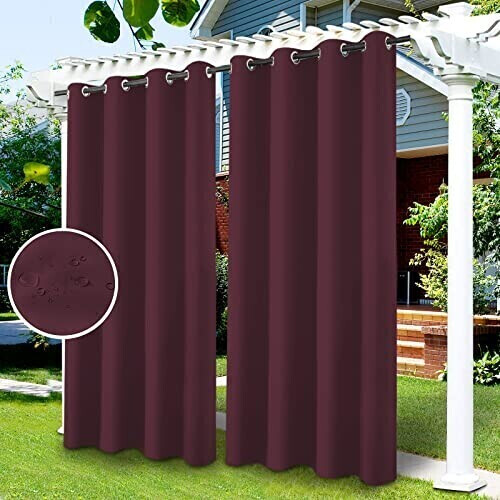 LiveGo Outdoor curtain 132x238cm red