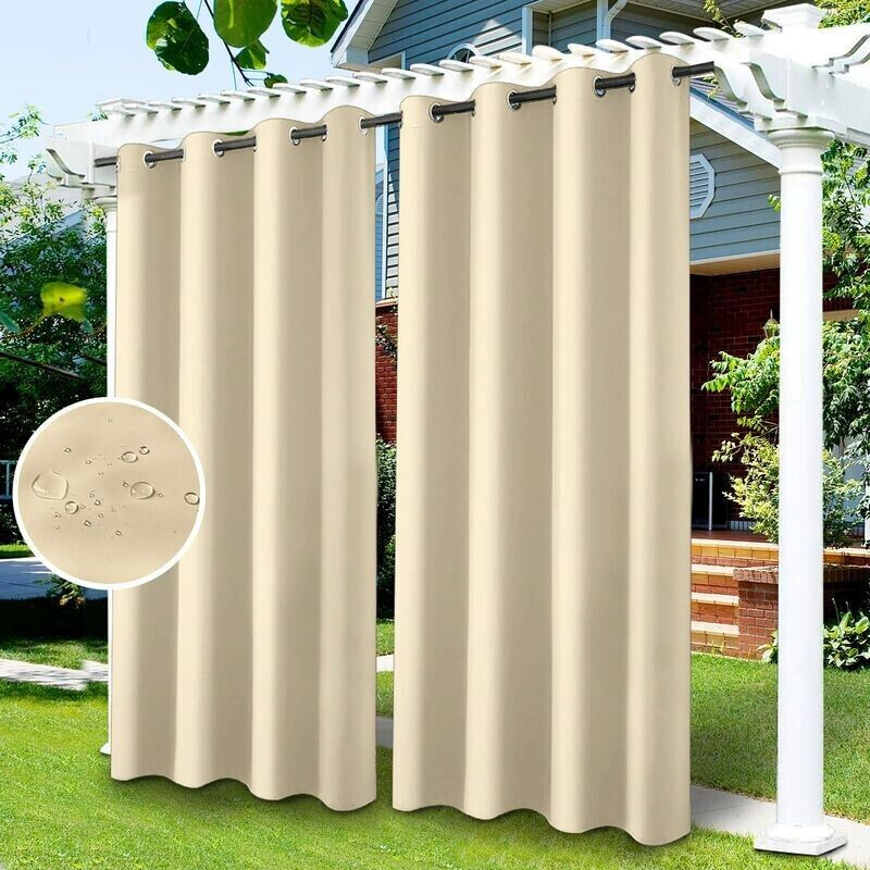 LiveGo Outdoor curtain 132x238cm beige
