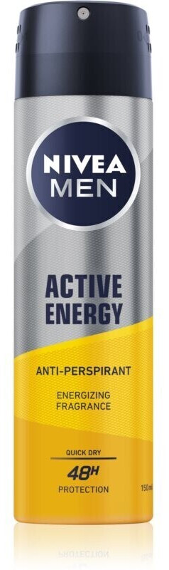 Photos - Deodorant Nivea Men Active Energy Antitranspirant-Spray  (150ml)