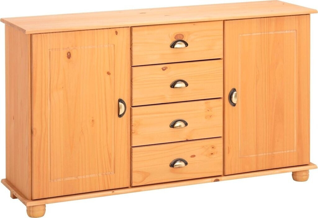 Idimex Pharmacy chest COLMAR 2 doors 4 drawers lacquered brown (8316)