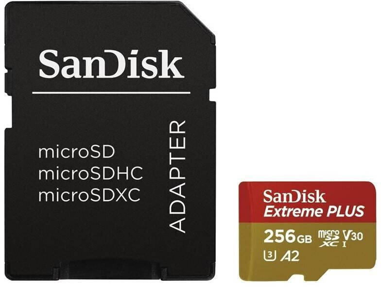 SanDisk Extreme PLUS A2 microSD 256 Go (SDSQXBD-256G-GN6MA)