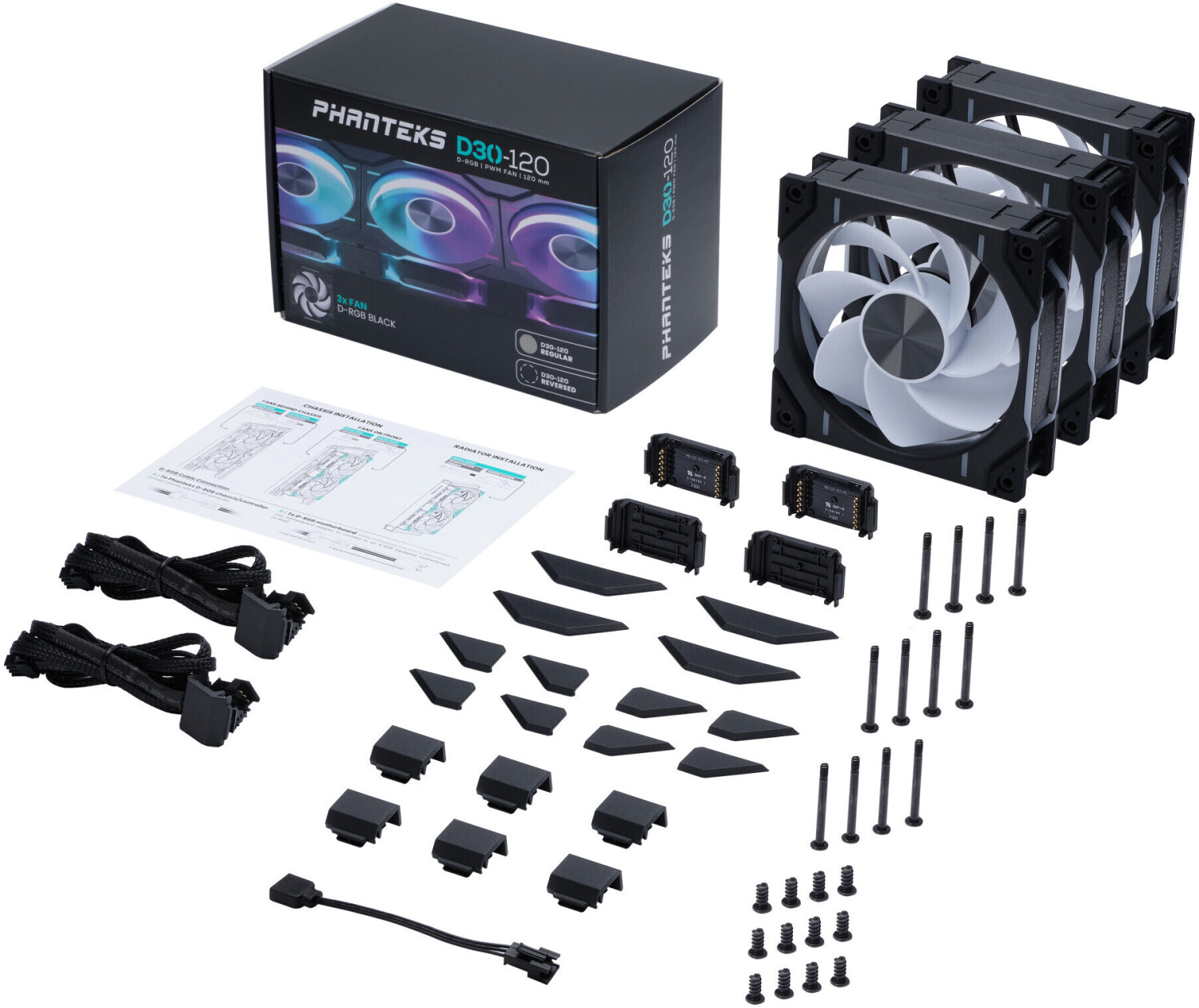 Phanteks PH-F120D30 Reverse Black 120mm 3-pack