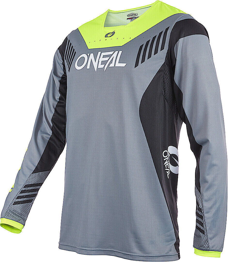 Photos - Cycling Clothing ONeal O'Neal O'Neal Element FR Hybrid Long Sleeved Jersey Men V.22 gray/neon yel 