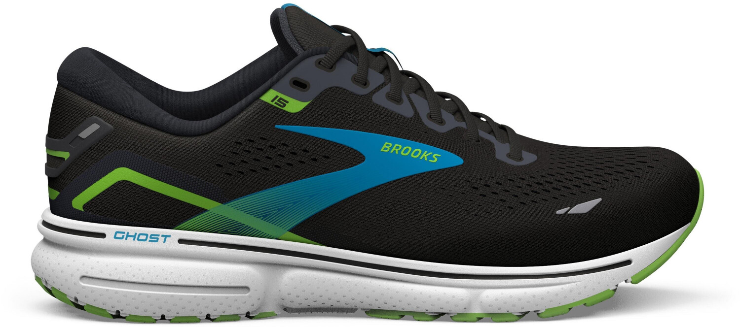 Brooks Ghost 15 (110393) black/hawaiian ocean/green
