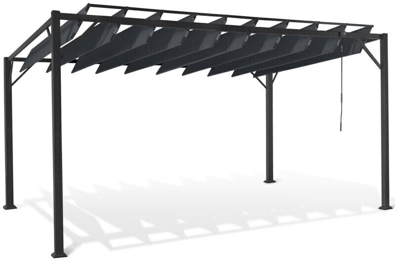 IDMarket Pergola luxe Cefalu lames orientables 3 x 4 m sans store