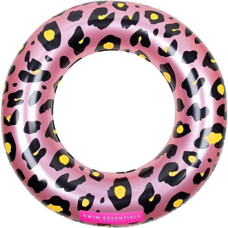 Photos - Swim Ring / Inflatable Armband Swim Essentials Swim Essentials Swim Ring 90 cm Leopard Rose gold