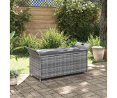 Tidyard Banc de Rangement de Jardin avec Coussin Banc Coffre