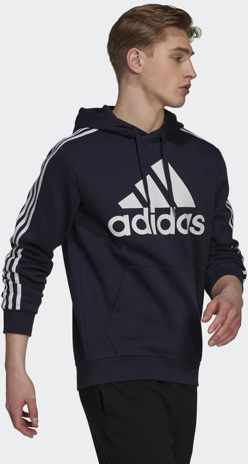 Adidas Essentials Fleece 3 Stripes Logo Hoodie legend ink white ab 33 99 Preisvergleich bei idealo