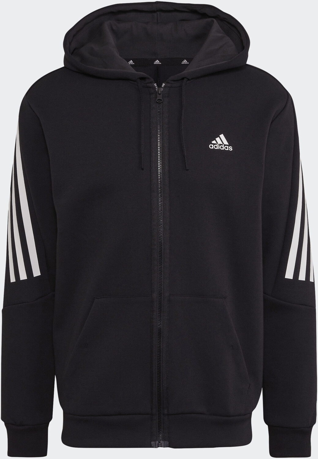 Adidas Future Icons 3 Stripes Full Zip Hoodie black HK4568 ab 75 00 Preisvergleich bei idealo