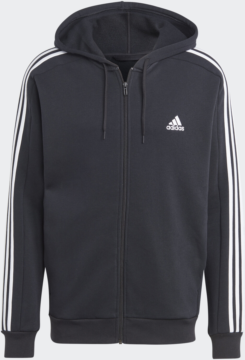 Adidas Essentials Fleece 3-Stripes Full-Zip Hoodie black (IB4029)