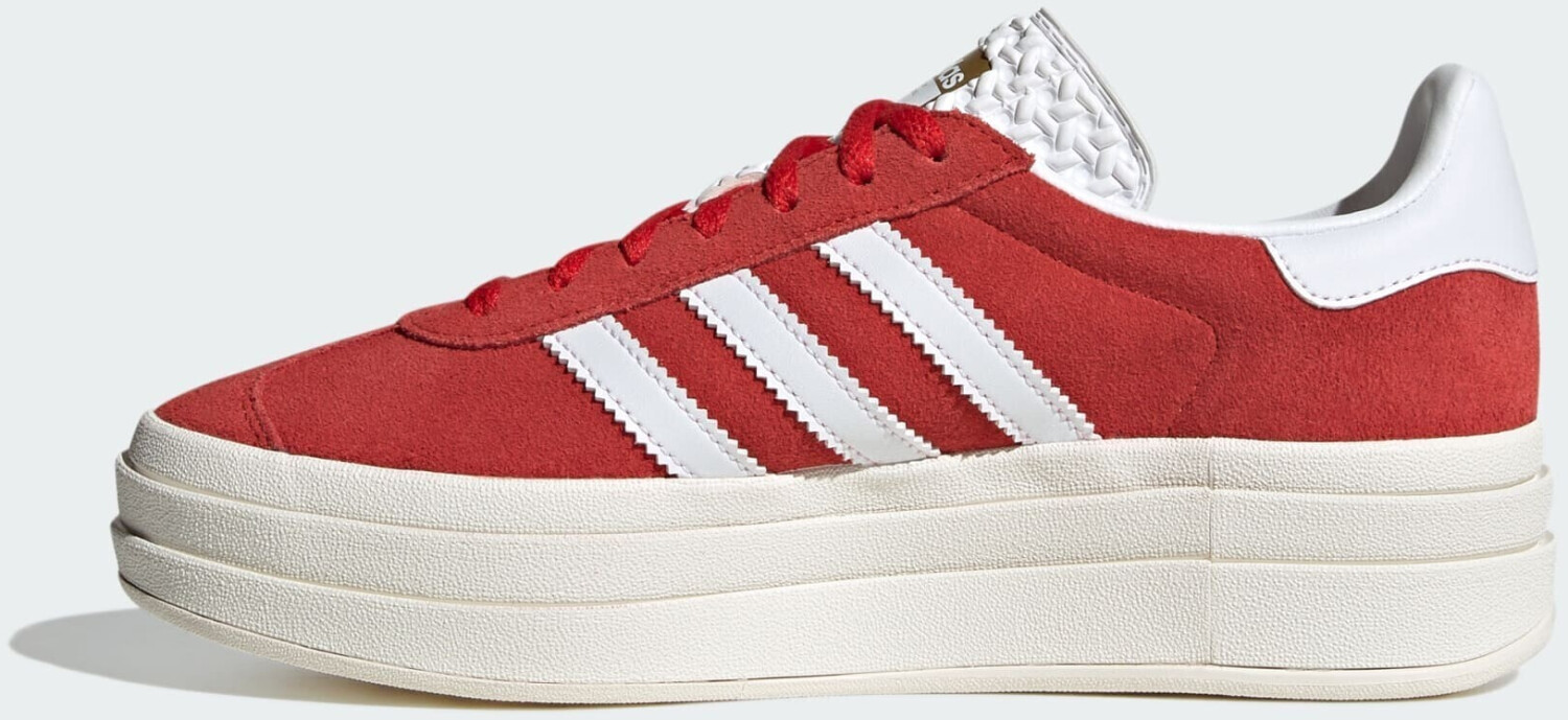 Adidas originals womens sleek super top trainer white / white / red