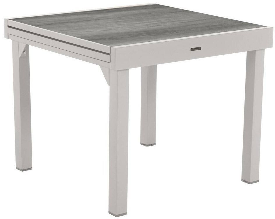 Hespéride Table de jardin extensible Piazza 8 places gris smoke/blanc