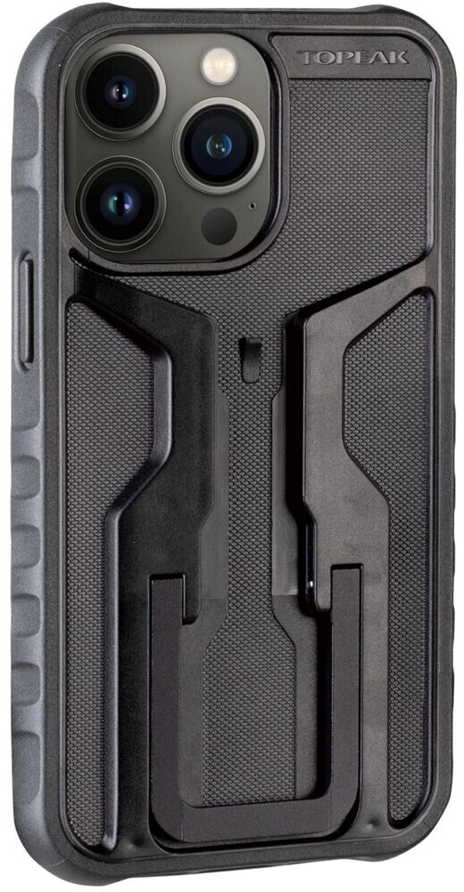 Coque Topeak RideCase Pour IPhone 12 Mini - Aluminium Et Fibre De Verre, Noir/gris, Protection Légère