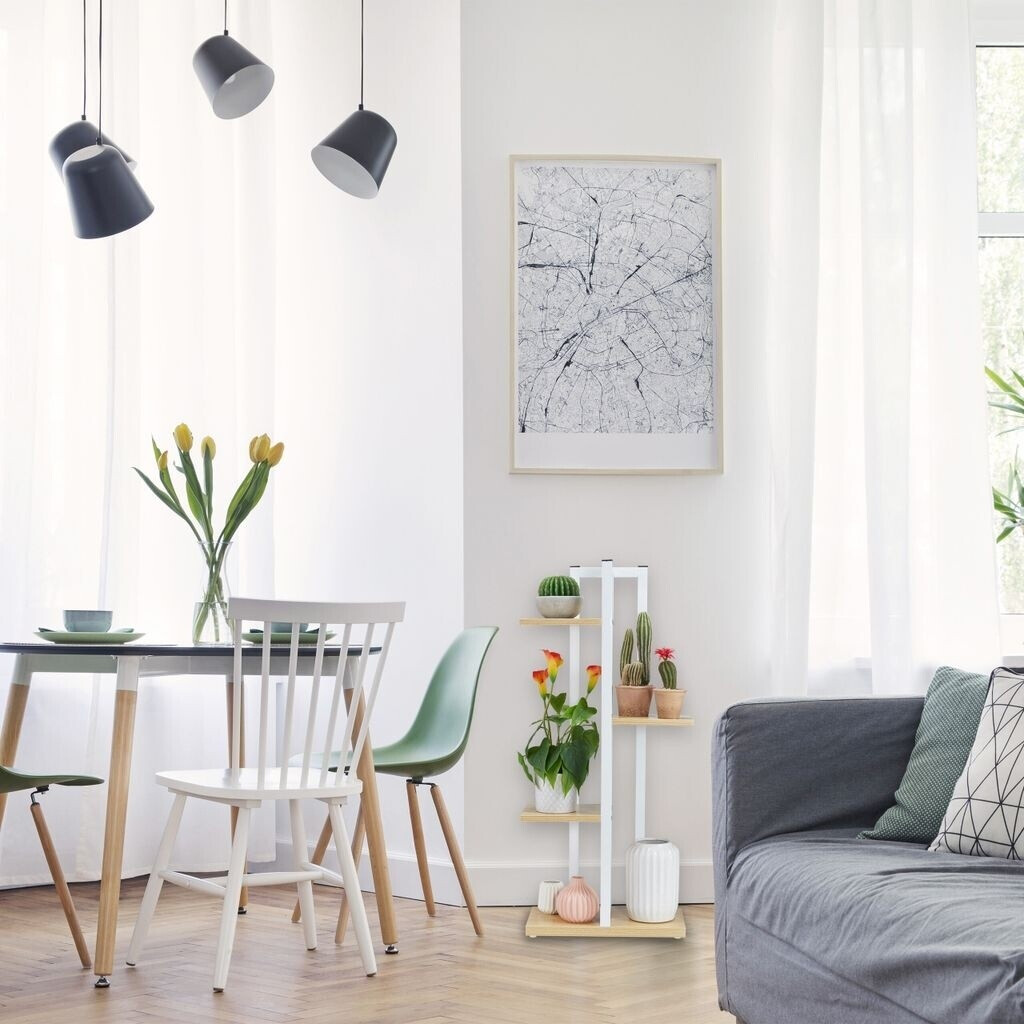 Relaxdays Relaxdays Plant shelf with 4 levels - side view