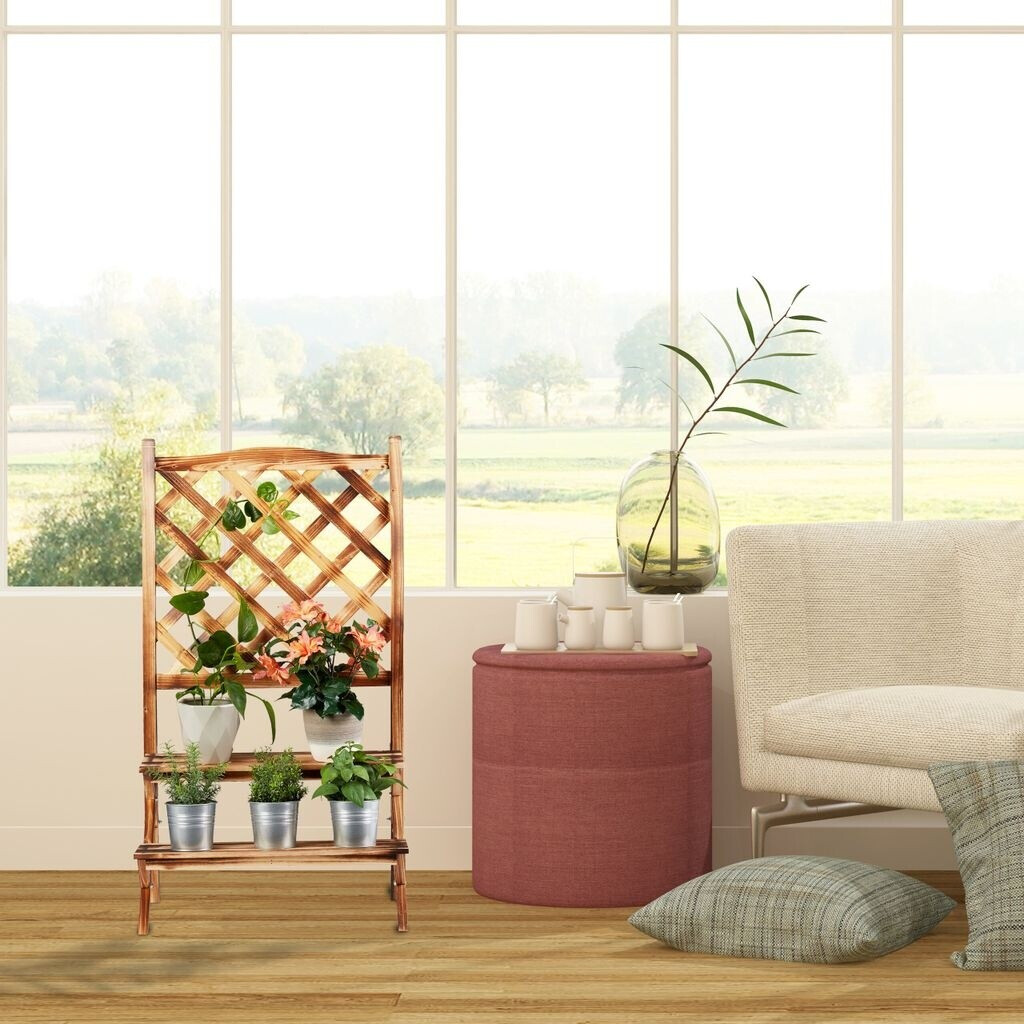 Relaxdays Relaxdays Flower staircase with trellis - side view