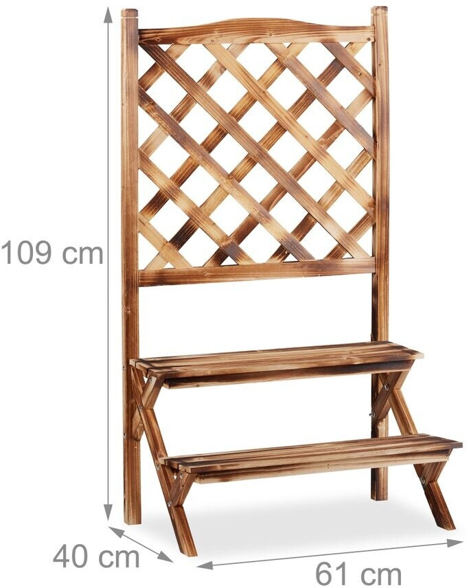 Relaxdays Relaxdays Flower staircase with trellis - detail view