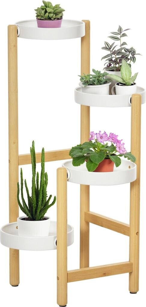 Outsunny Outsunny Plant stand 4-level flower shelf in bamboo and metal - Product image 1 of 9