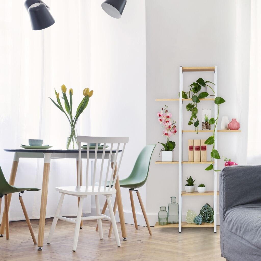 Relaxdays Relaxdays Metal plant shelf White Brown - alternate view