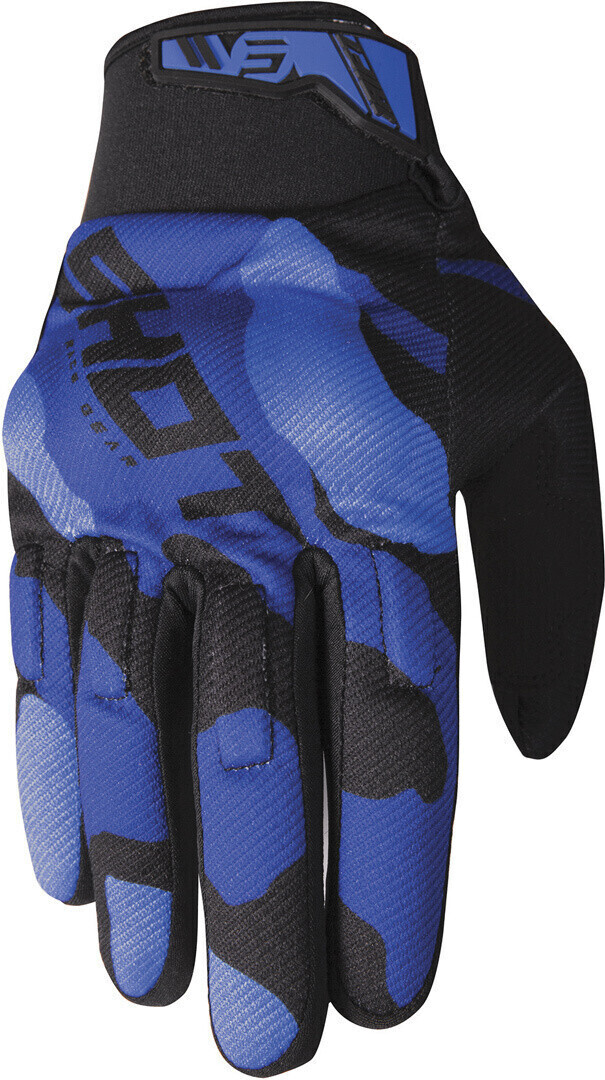 Shot Drift Camo Gloves blue