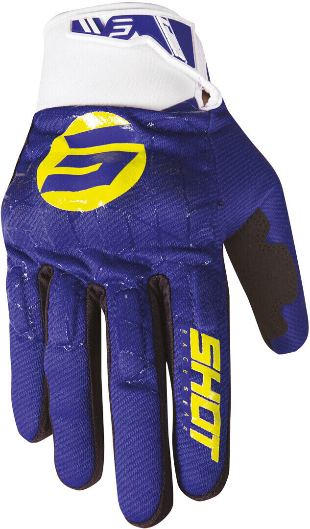 Photos - Motorcycle Gloves Shot Shot Drift Spider Gloves blue/gelb