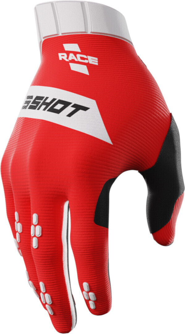Shot Race Gloves white/red
