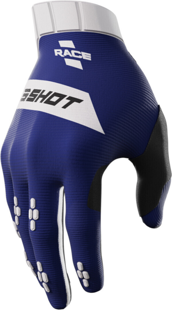 Shot Race Gloves white/blue