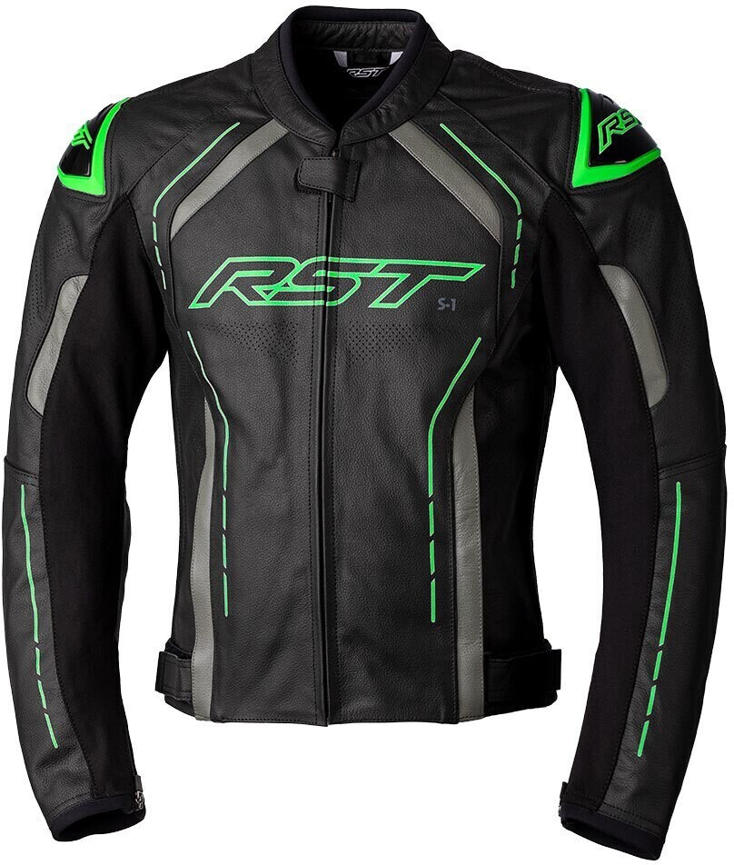 RST S1 Leather Jacket black/green