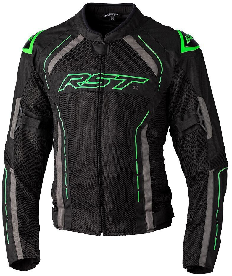 Photos - Motorcycle Clothing RST Moto  S1 Mesh Jacket black/green 