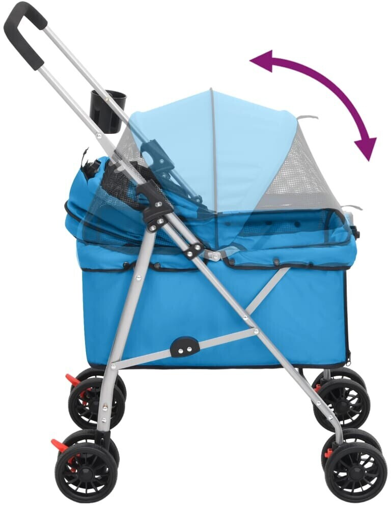vidaXL Poussette pour chien bleu vidaXL Poussette pour chien bleu