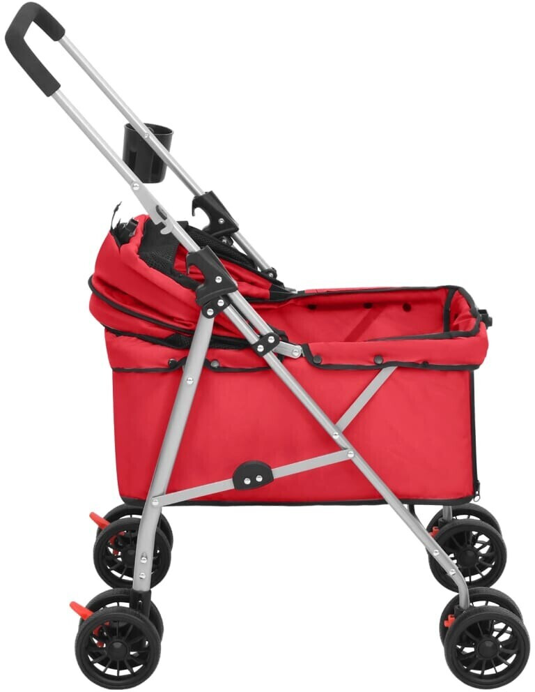 vidaXL Poussette pour chien rouge vidaXL Poussette pour chien rouge
