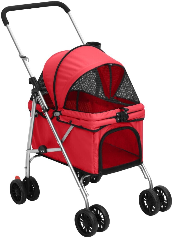vidaXL Poussette pour chien rouge vidaXL Poussette pour chien rouge