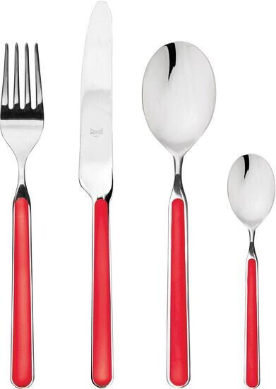 Mepra Cutlery Set 24 pcs. Fantasia signal red