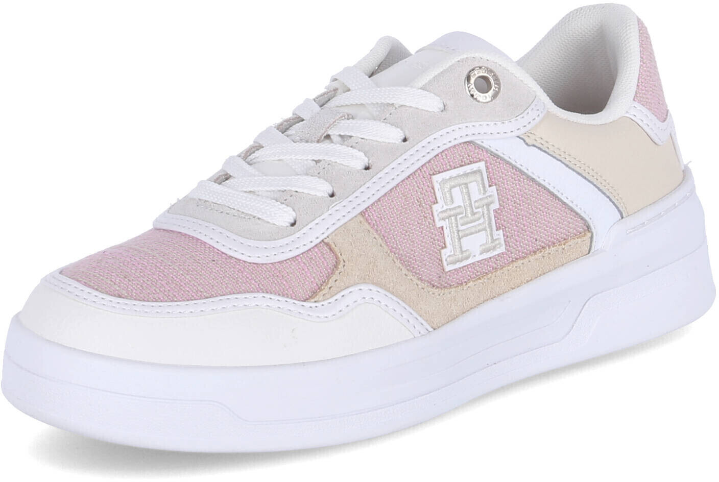 Tommy Hilfiger Th Woven Basket Sneaker FW0FW07289 white/pink daisy