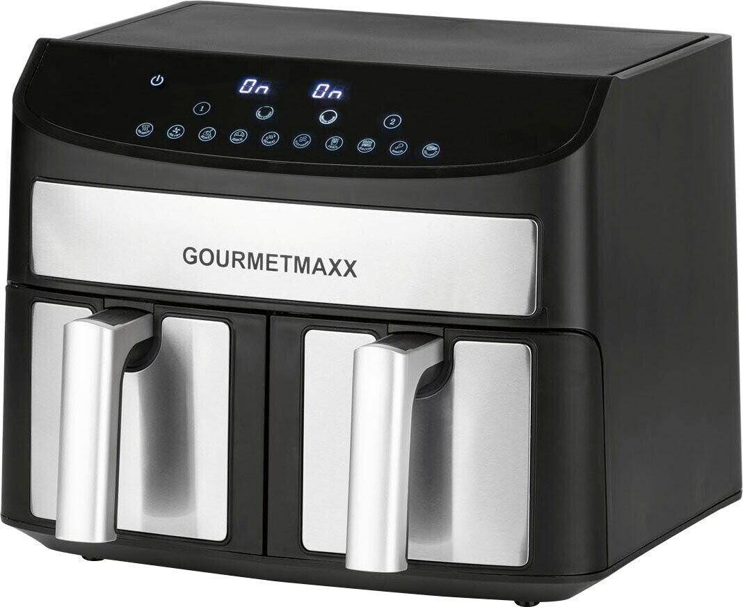 GOURMETmaxx Hot air fryer double chamber 7L, 2400.00 W, 2 x 3.5L double basket ( 11339)