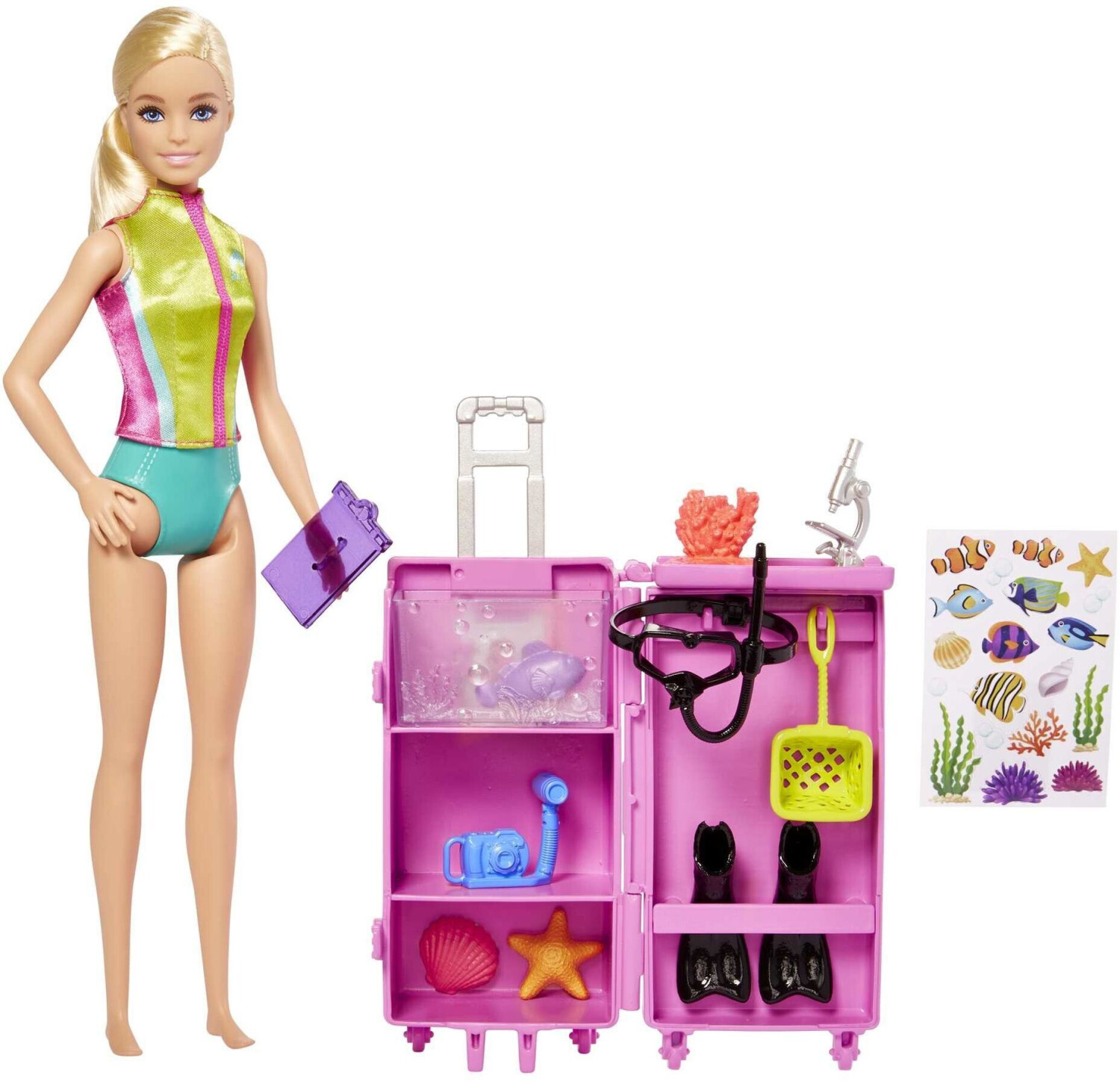 Barbie et ses véhicules MATTEL : le coffret Barbie à Prix Carrefour