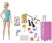 Barbie Coffret Barbie Une Vie de Citadine avec Poupée Barbie « Brooklyn »  Roberts et Chaton, 10 Accessoires et 1 Feuille d'autocollants Jouet Enfant