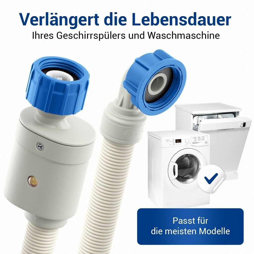 VIOKS Tubo Aquastop Universale Per Lavatrice E Lavastoviglie, 4 Metri. Sicurezza Anti-allagamento, Attacco 3/4', 25°C.