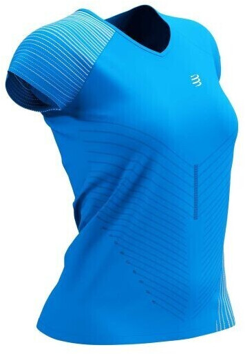 Compressport Performance short sleeves T-Shirt Women (763010251) pacific blue/papaya