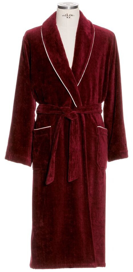 Möve Homewear shawl collar coat burgundy (761)
