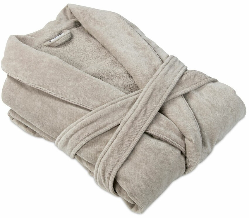 Möve Homewear shawl collar coat silver (823)