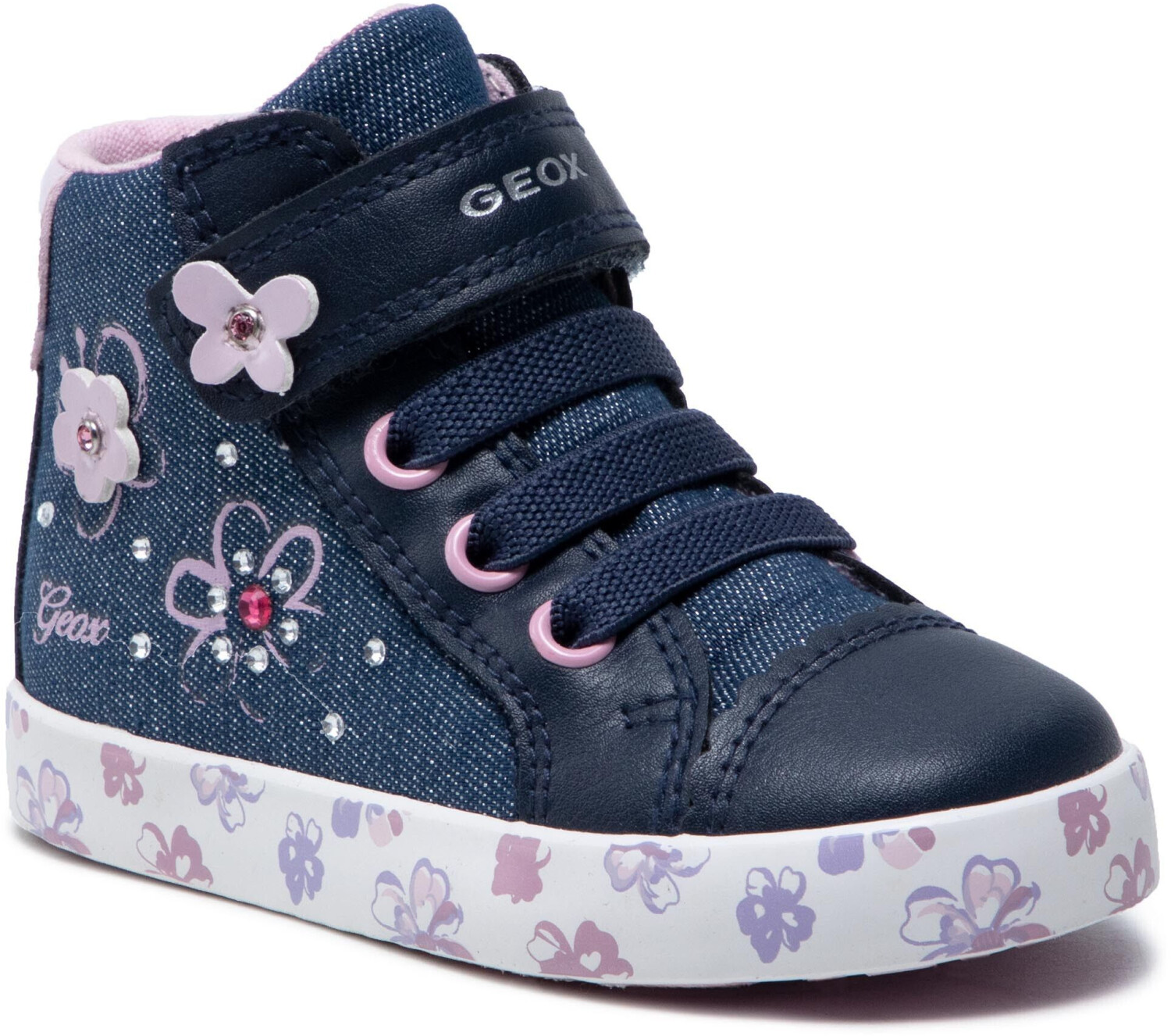 Geox B Kilwi Girl B | Scarpe Ginnastica Bimba 0-24 Mesi | Sneaker Mid-Cut In Scamosciato