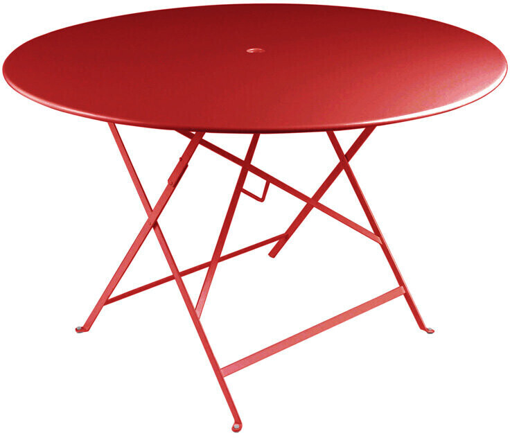 Fermob BISTRO Folding Table Round Metal 117x74x117cm chili matte