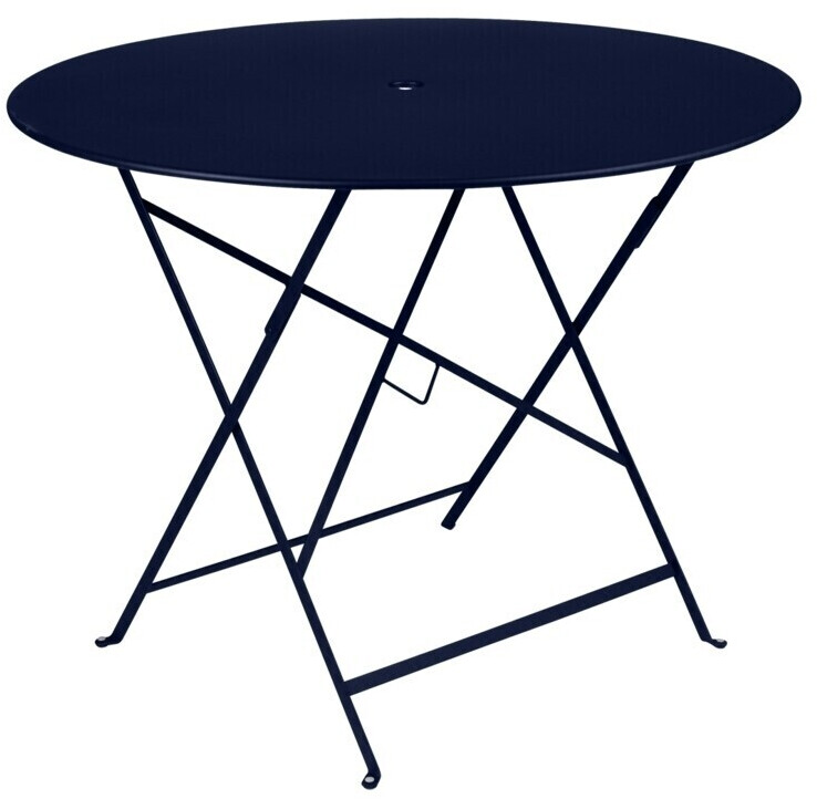 Fermob BISTRO Folding Round Table Metal 96x74x96cm Abyss Blue
