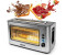 Duronic TB10 mit Glasfenster Automatik-Toaster Sandwichtoast Gebürsteter Edelstahl Toasten Auftauen Erwärmen Krümelfach 100