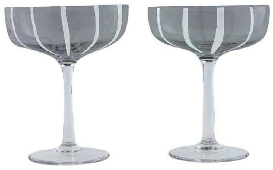 OYOY Mizu Coupe Glass Pack of 2 Grey